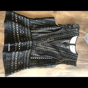 Parker peplum black sleeveless blouse